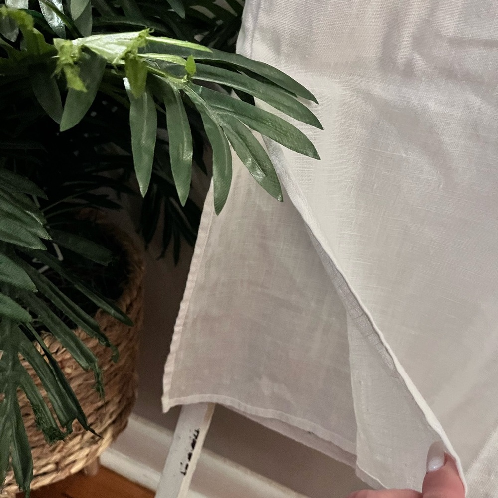 Linen White midi Dress - Picture 3 of 4